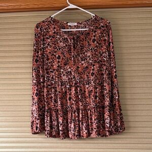 beachlunchlounge Women's Floral Blouse - Brown and Black